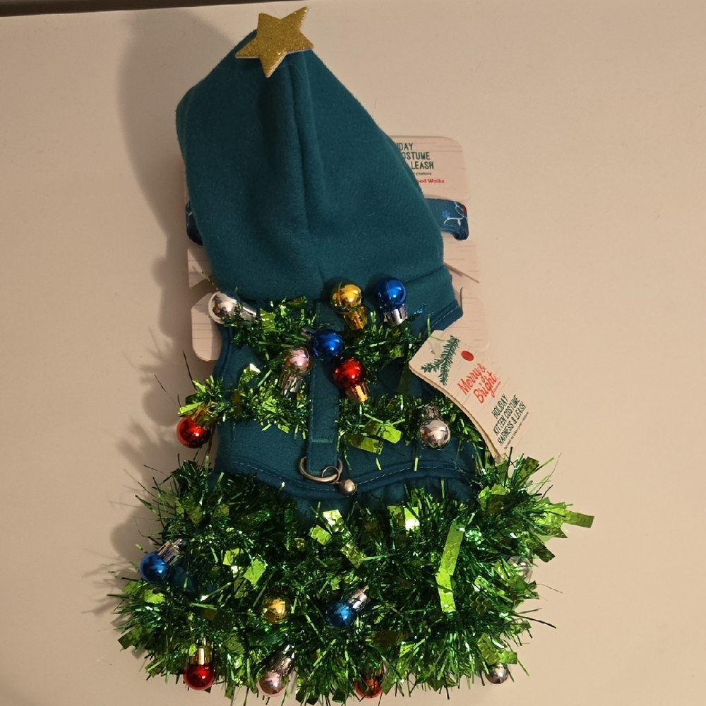 Festive Cat Christmas Tree Costume